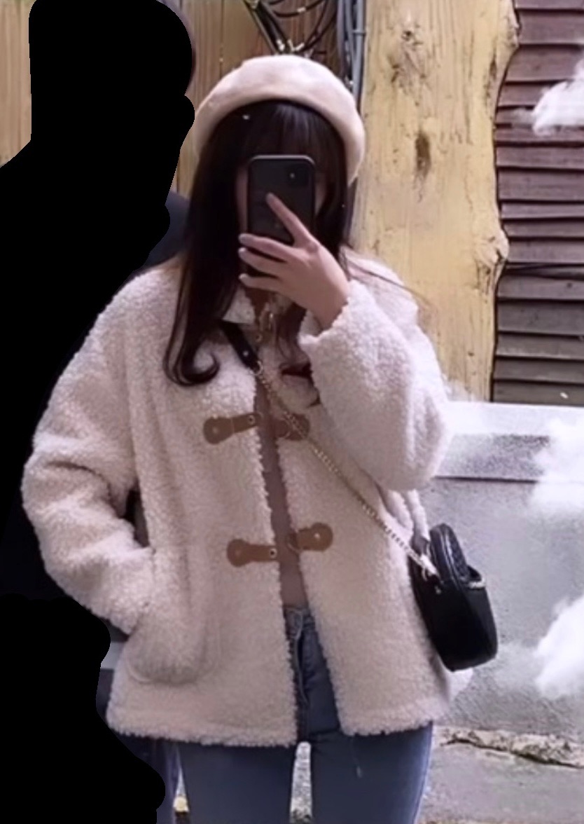芊芊實拍 羊羔毛外套 僅穿1次