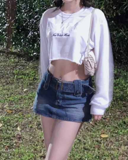 芊芊實拍 牛仔裙