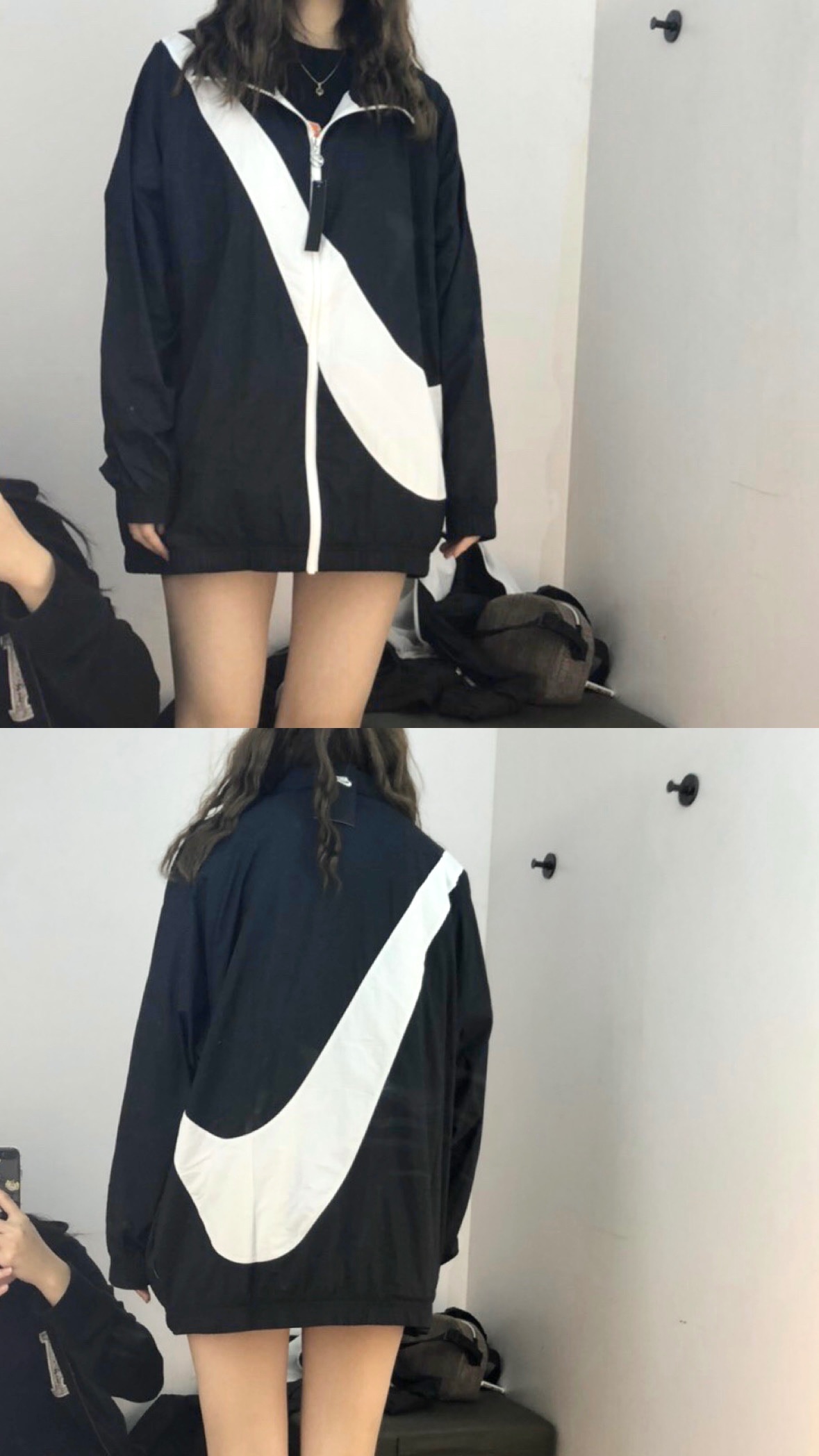 芊芊實拍 Nike風衣外套 當初買$2380 可蓋屁股