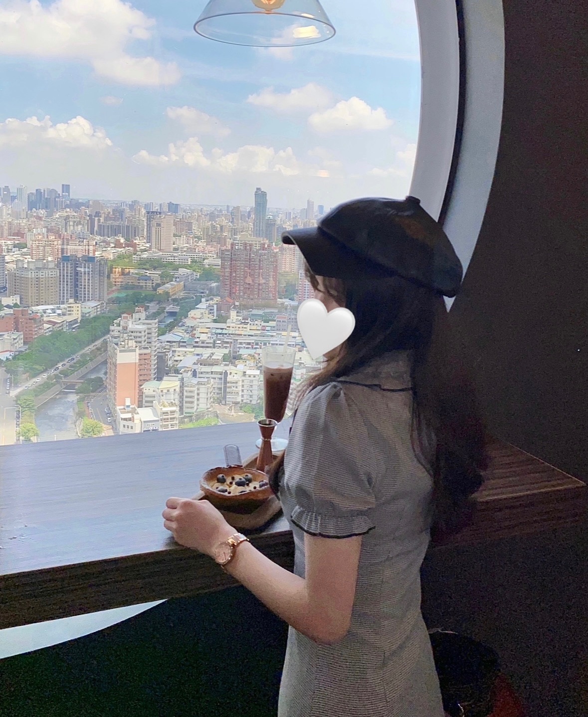 芊芊實拍 千島格連衣裙