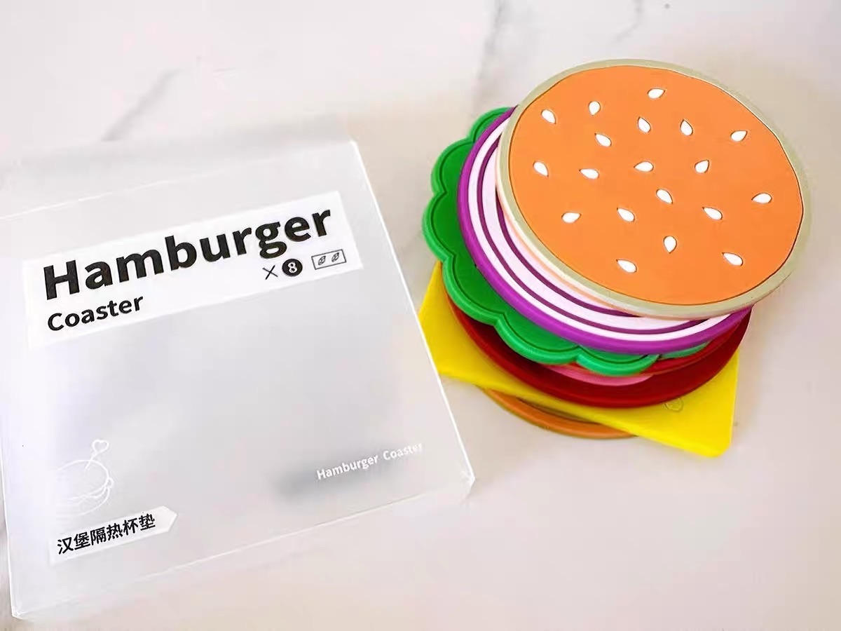 好運嚴選｜🍔漢堡防滑隔熱杯墊
