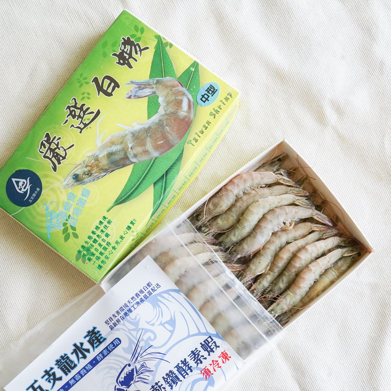 拾間｜藍鑽酵素白蝦｜五支龍水產｜嘉義東石