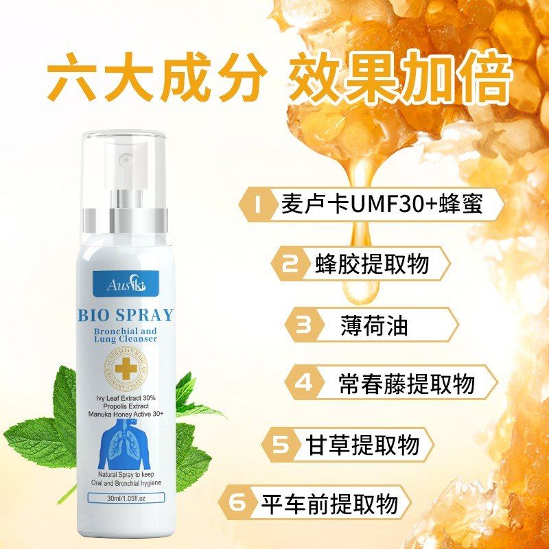 預購🇦🇺澳洲麥盧卡蜂膠 清肺噴霧（無酒精）30ml