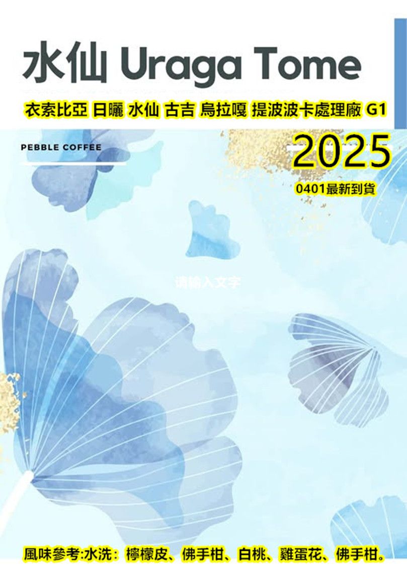 衣索比亞 水仙 古吉 烏拉嘎 提波波卡處理廠 G1 水洗/ 日曬/ 密處處理三重奏