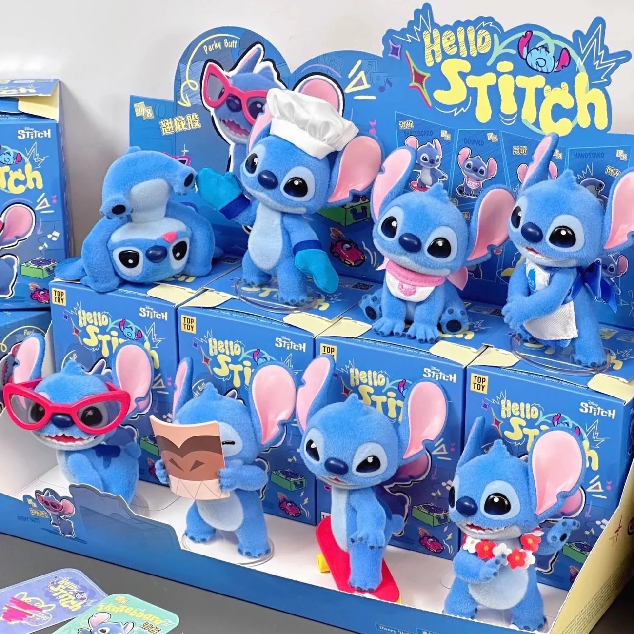 新品TOP TOY迪士尼Hello史迪奇系列盲盒史迪仔手办摆件可爱礼物