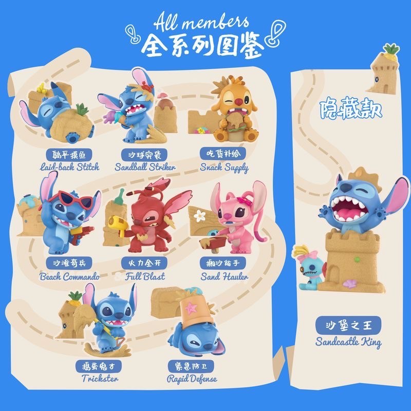 MINISO名创优品迪士尼史迪奇小金去哪了系列盲盒摆件公仔礼物可爱