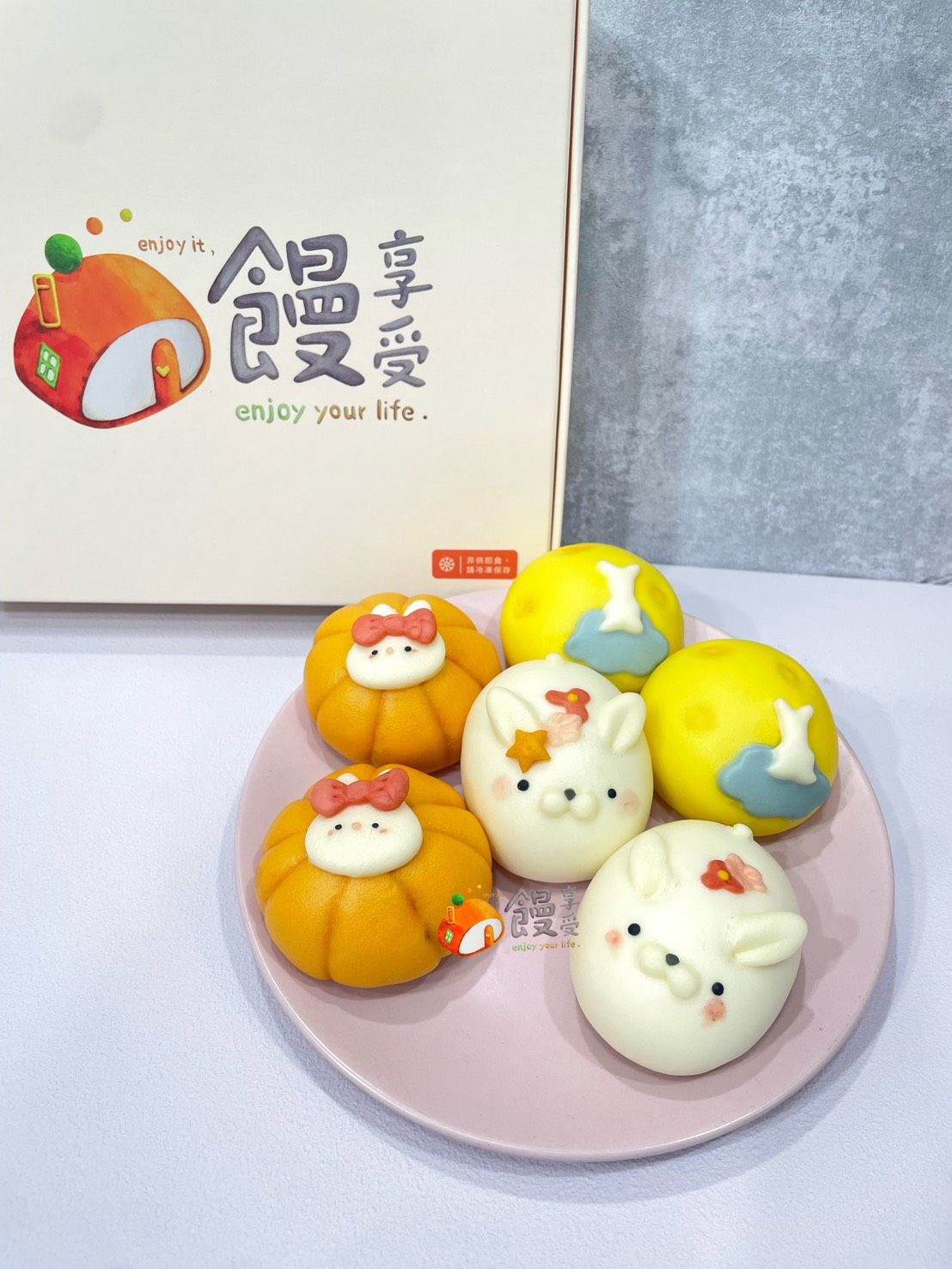 「中秋造型饅頭」禮盒（一盒六入）