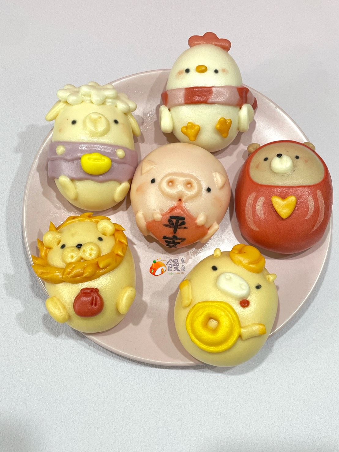 馬年好運平安造型饅頭組合（一組六入）