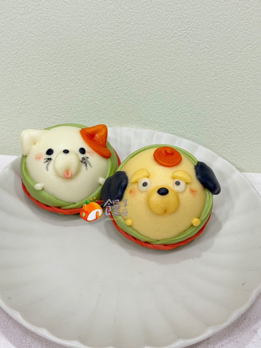 端午系列 狗狗貓貓慶端午鮮奶造型饅頭（一組六入，一款各三入）