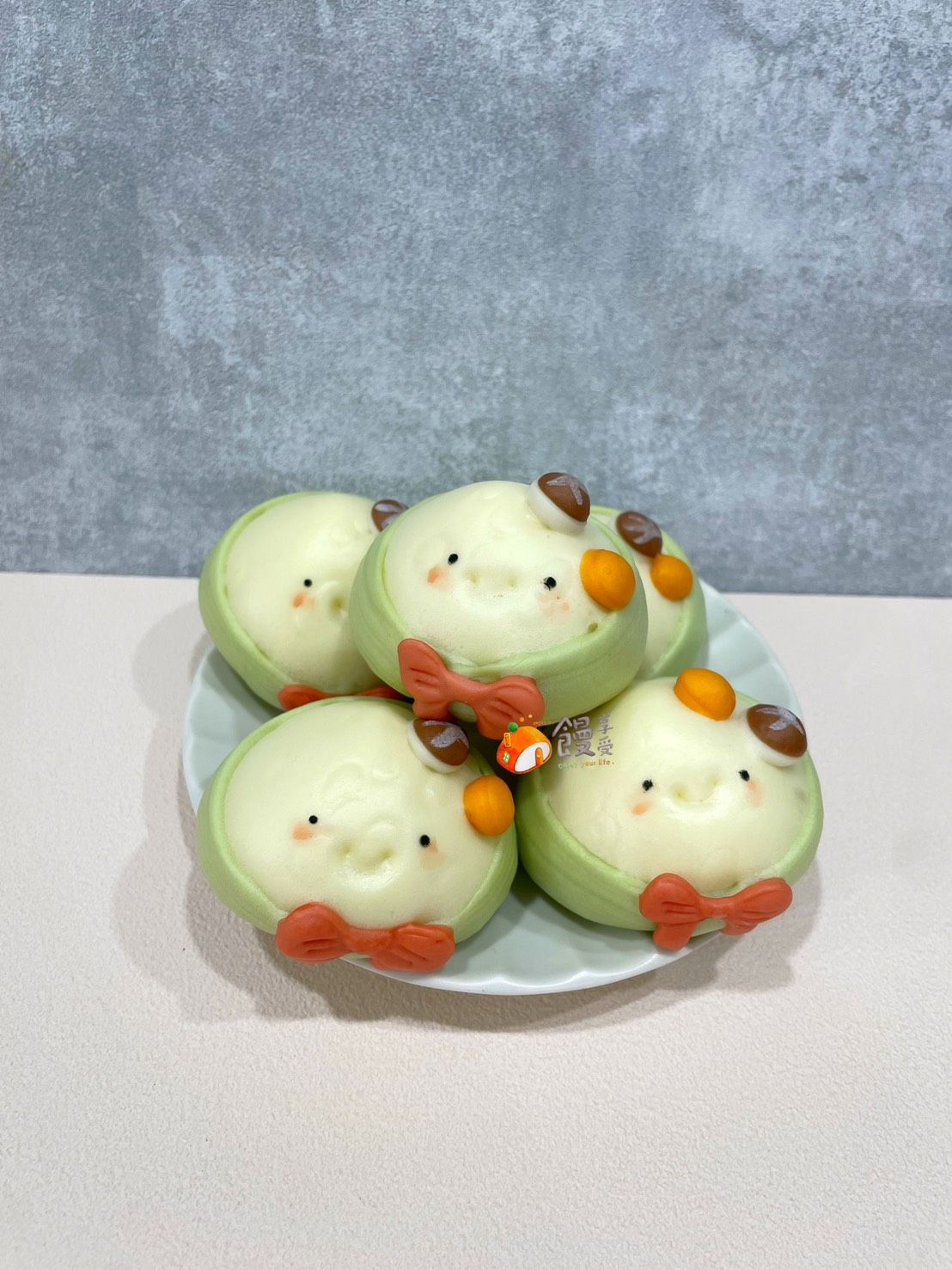 端午系列可愛小肉粽鮮奶造型饅頭（一組六入）