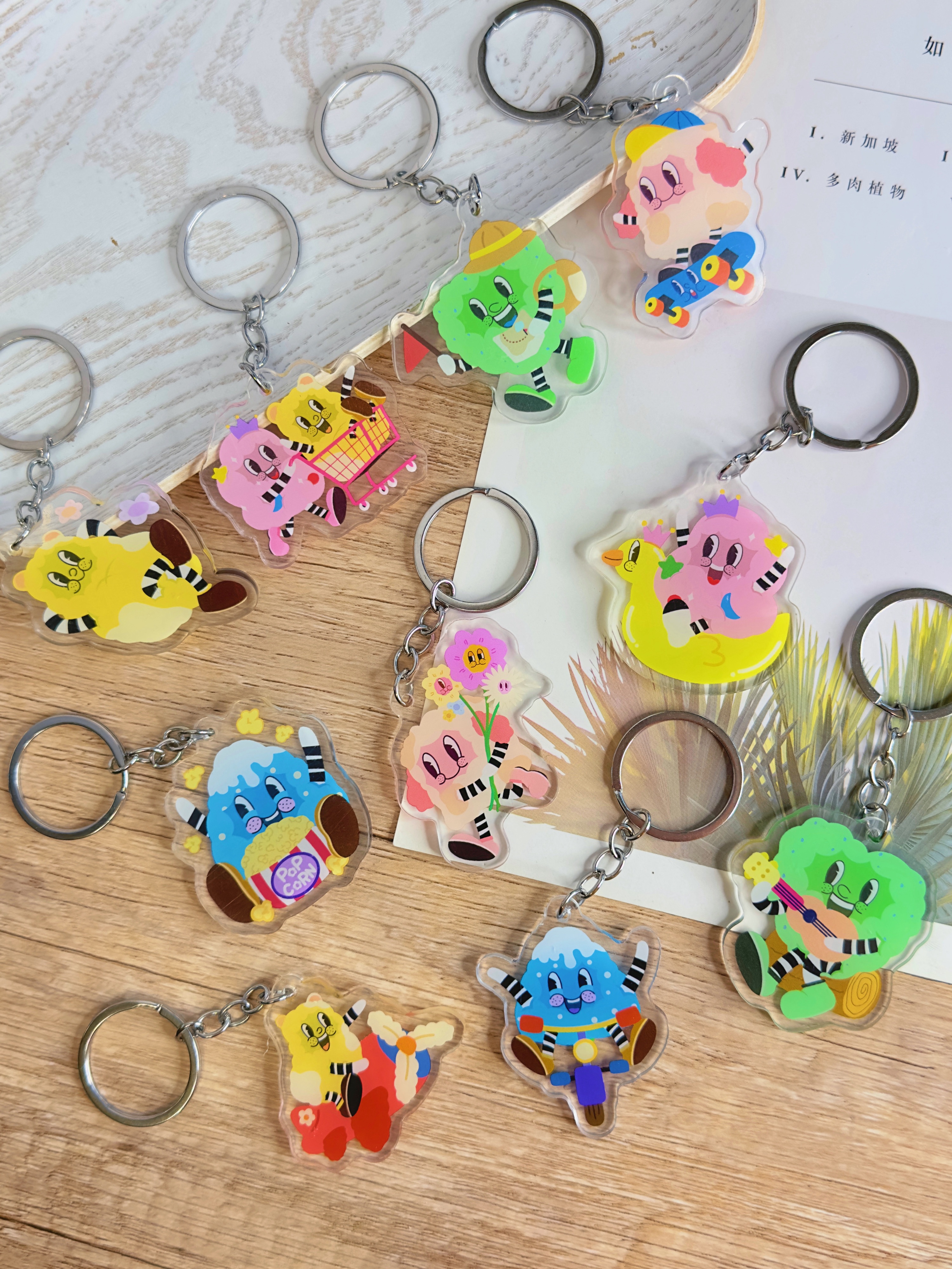 胖胖寶貝夾心鑰匙圈