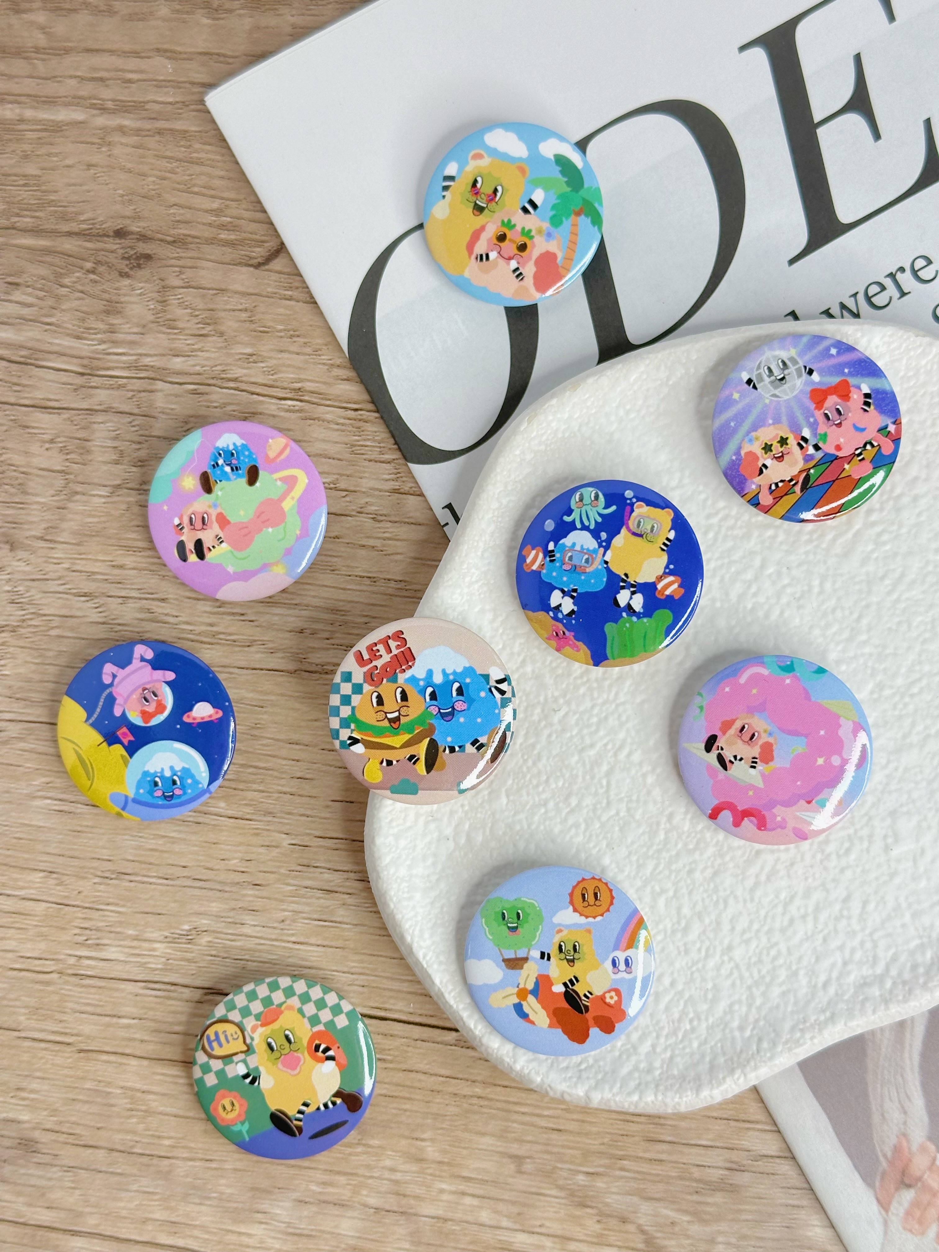 胖胖寶貝馬口鐵胸針