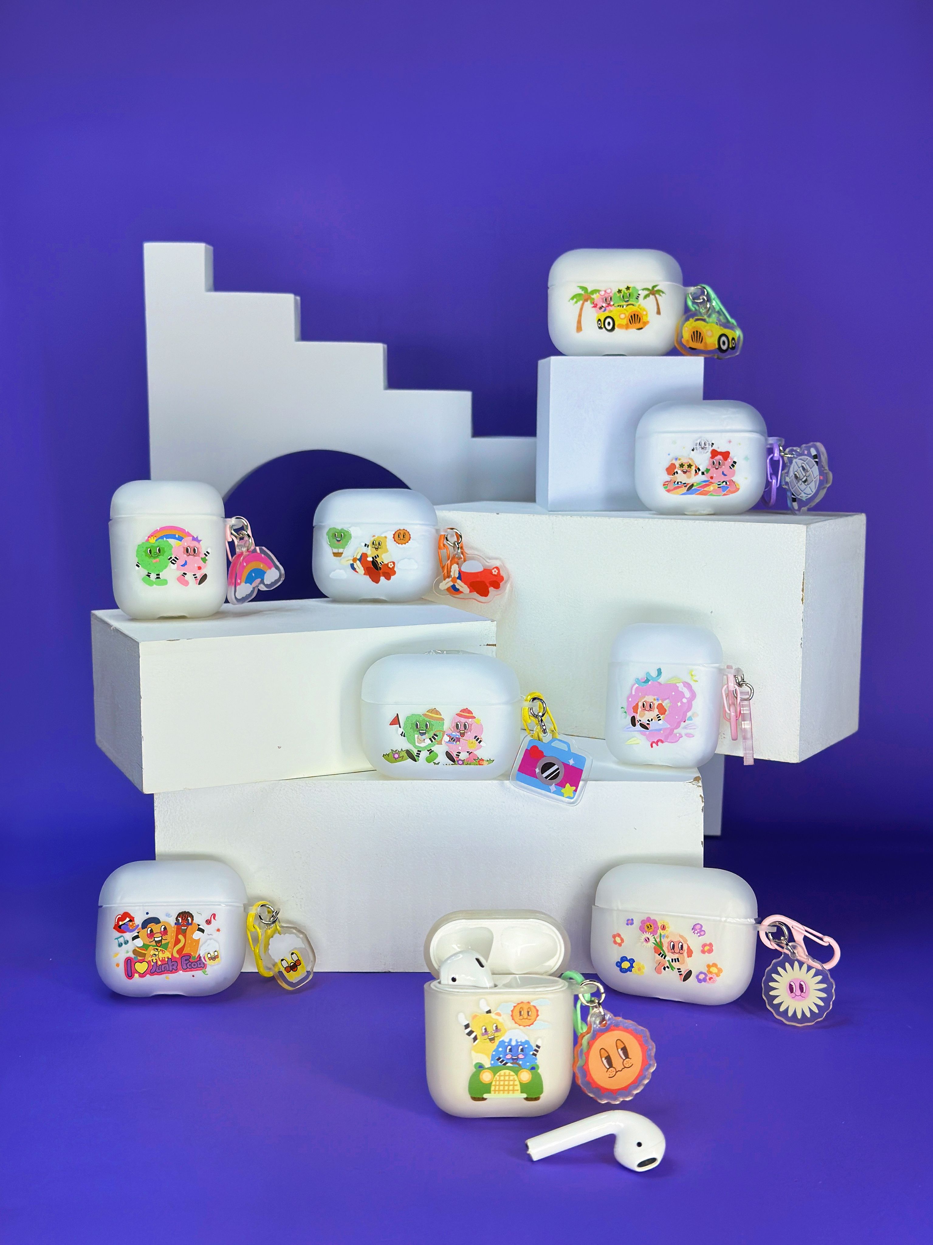 胖胖寶貝遊樂磨砂霧面耳機殼AirPods1/2代、AirPods pro1/2代、AirPods3代