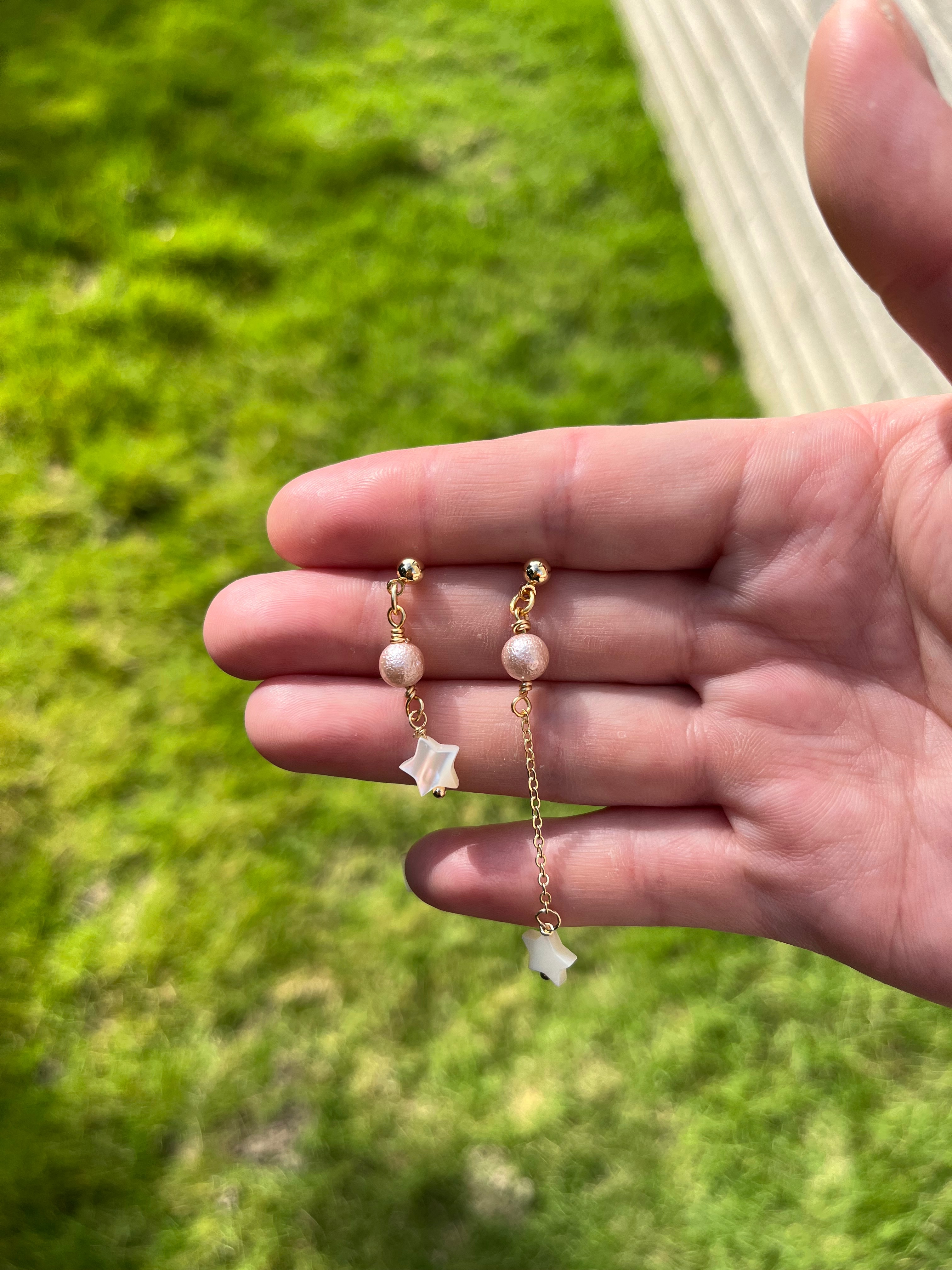 星星不對稱耳環