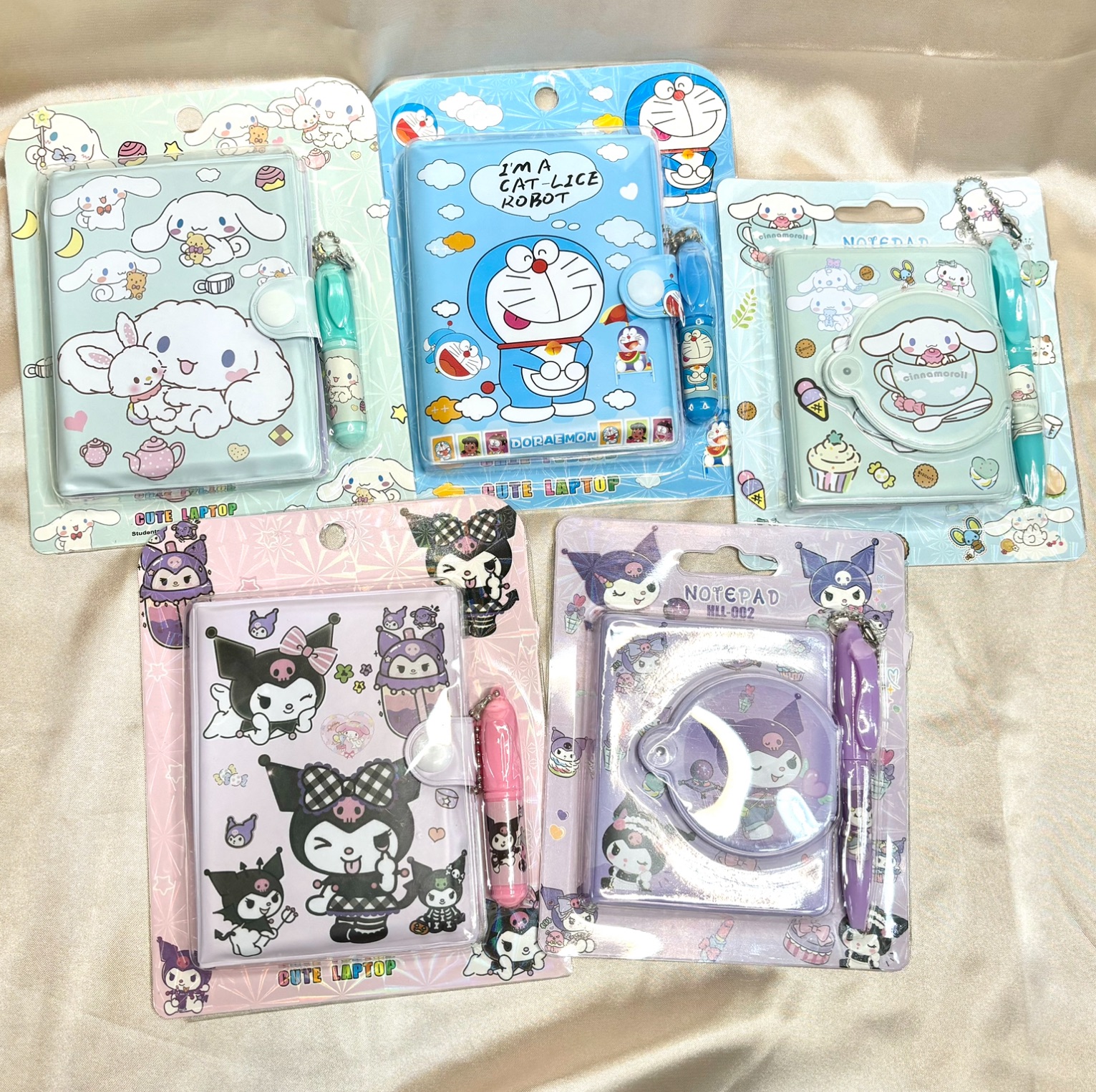 庫洛米 大耳狗 多啦A夢 迷你筆記本