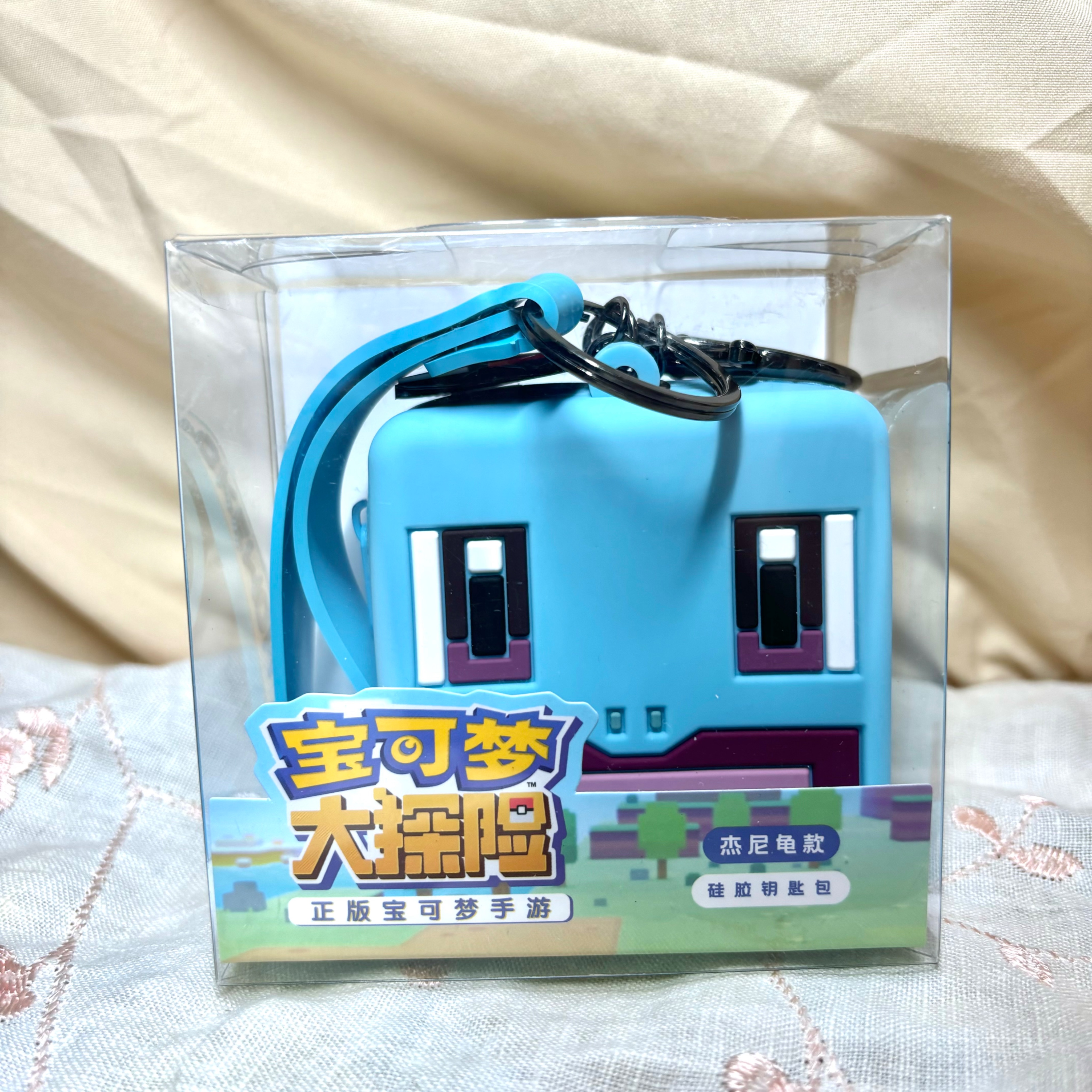 正版寶可夢 傑尼龜🐢矽膠鑰匙包 小廢包