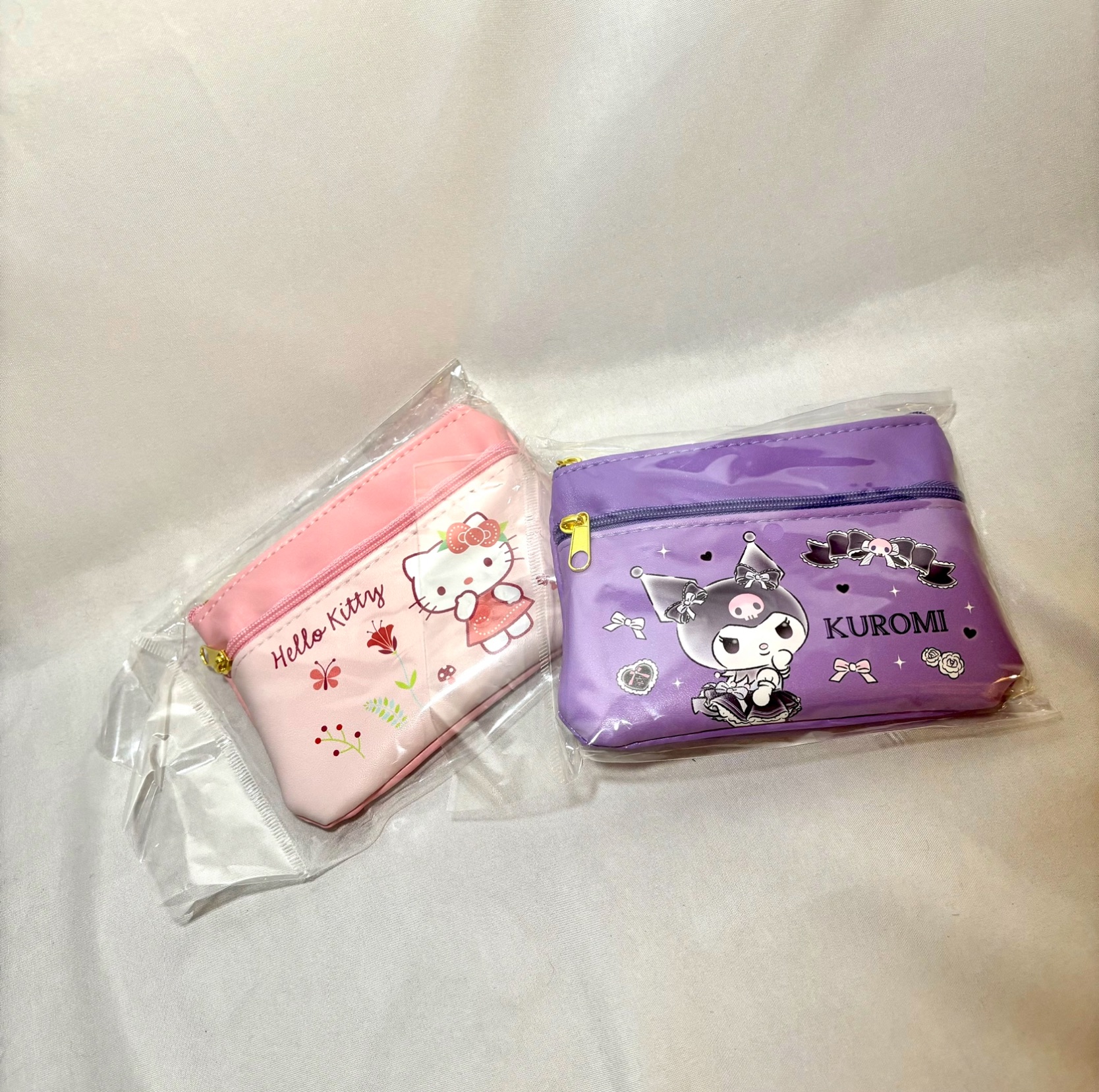 正版 酷洛米 哈囉Kitty雙層零錢包