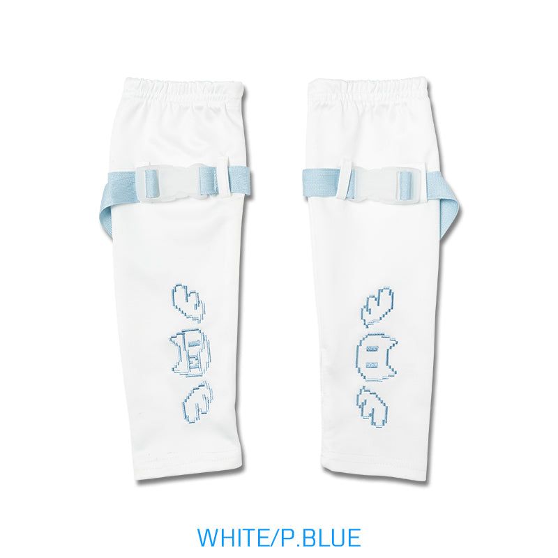 ＜二手穿一洗一＞ACDC RAG點陣貓淺藍白袖套