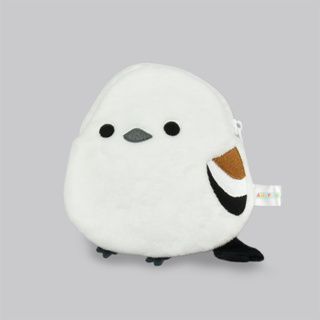 現貨【守夜鴞商行】日本正版 AMUFUN 可愛 長尾山雀 化妝包 收納包 小包 零錢包 雪之妖精