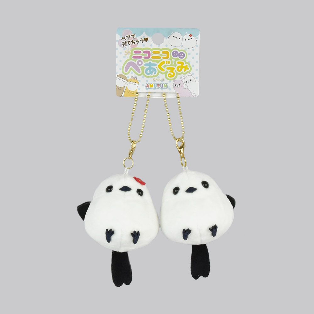 現貨【守夜鴞商行】日本正版 AMUFUN 情侶 長尾山雀 鑰匙圈 吊飾 掛飾 山雀吊飾 娃娃 玩偶吊飾 禮物 可愛