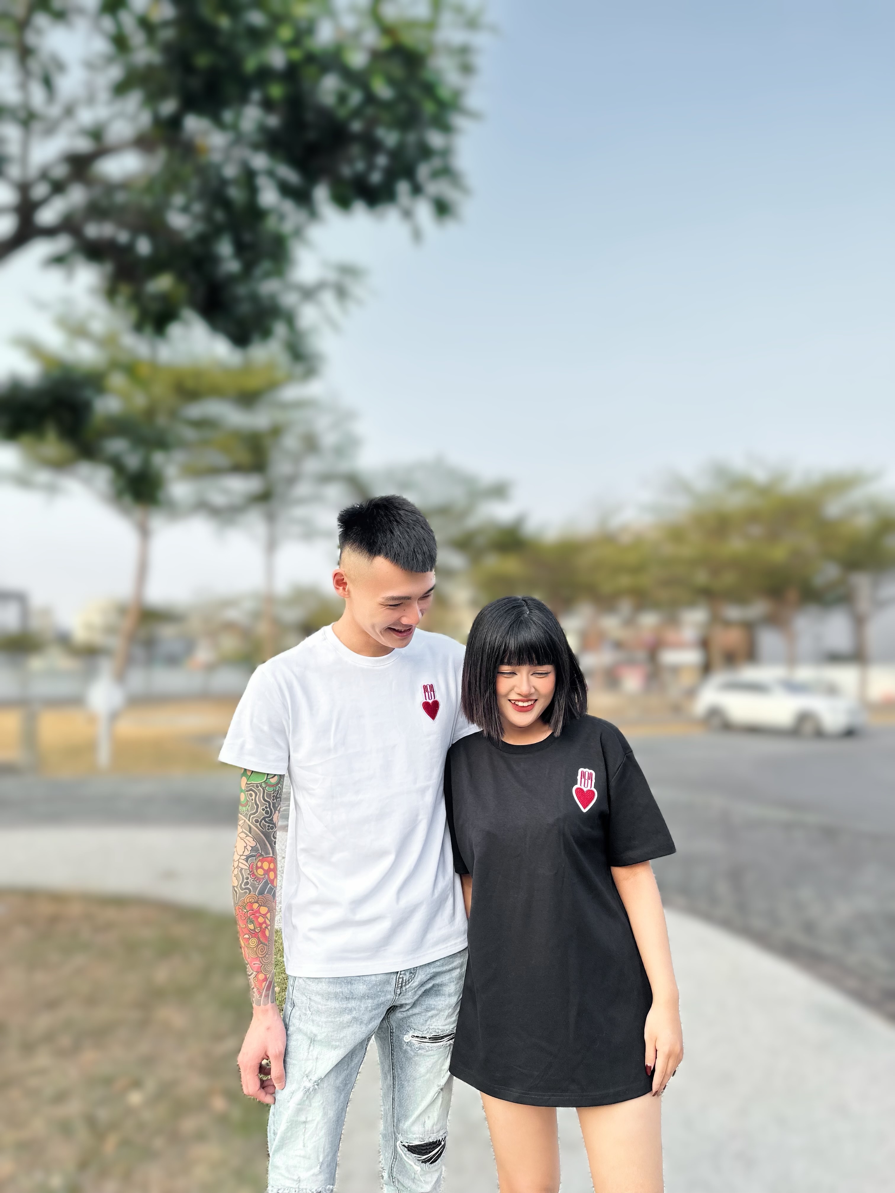 刺繡愛心T-shirt （情侶裝）