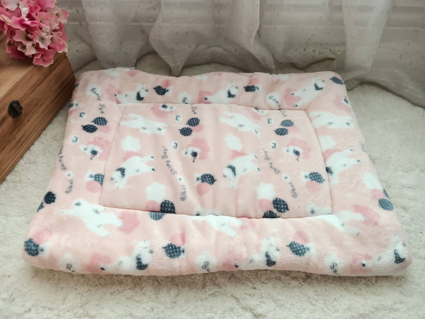 粉嫩北極熊 加厚兩用墊