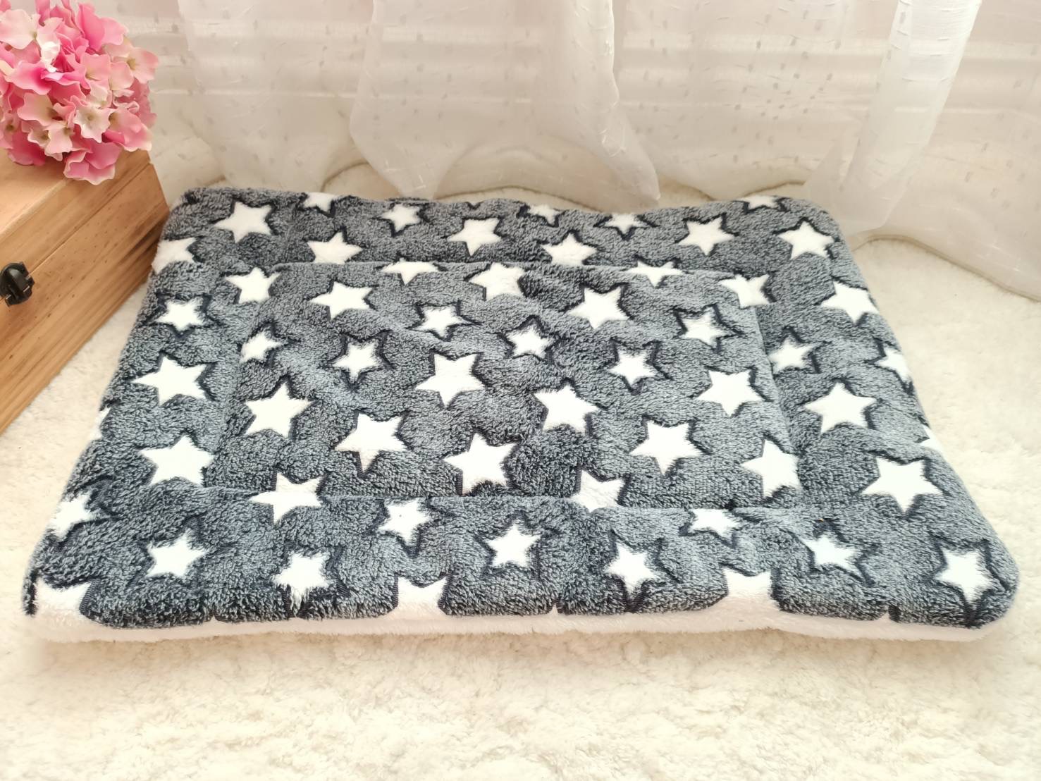 深灰星星 加厚兩用墊