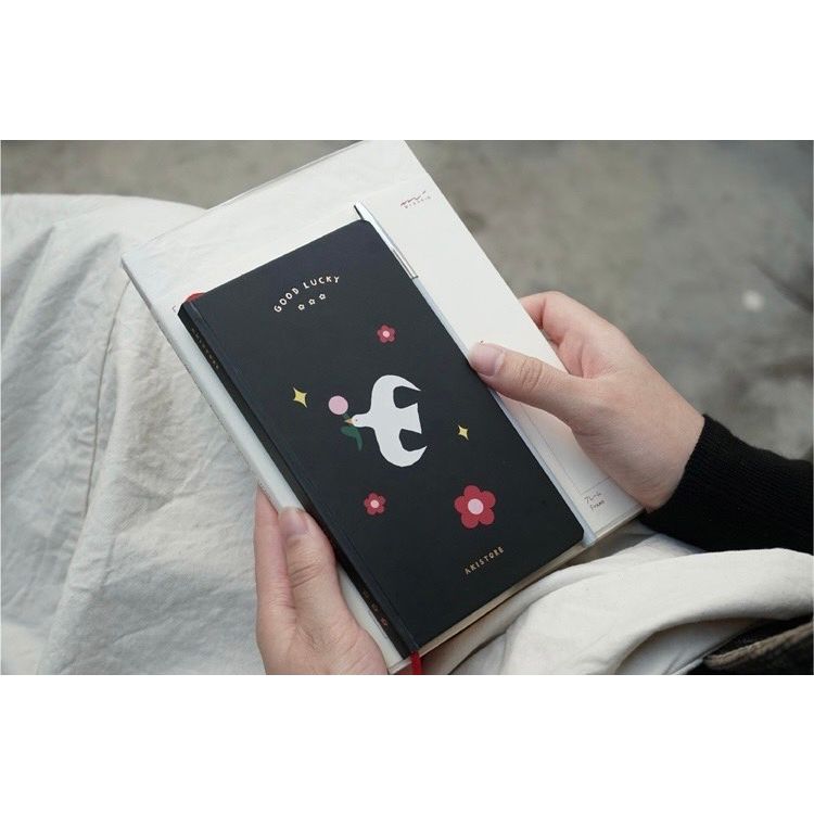 現貨 AKISTORE ✿GOOD LUCKY✿幸運鴿子攜帶型筆記本/無時效手帳