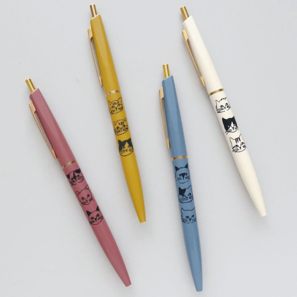 現貨 日本插畫家松尾ミユキ × MATOKA 暖暖貓咪極細0.5mm油性原子筆 EL COMMUN