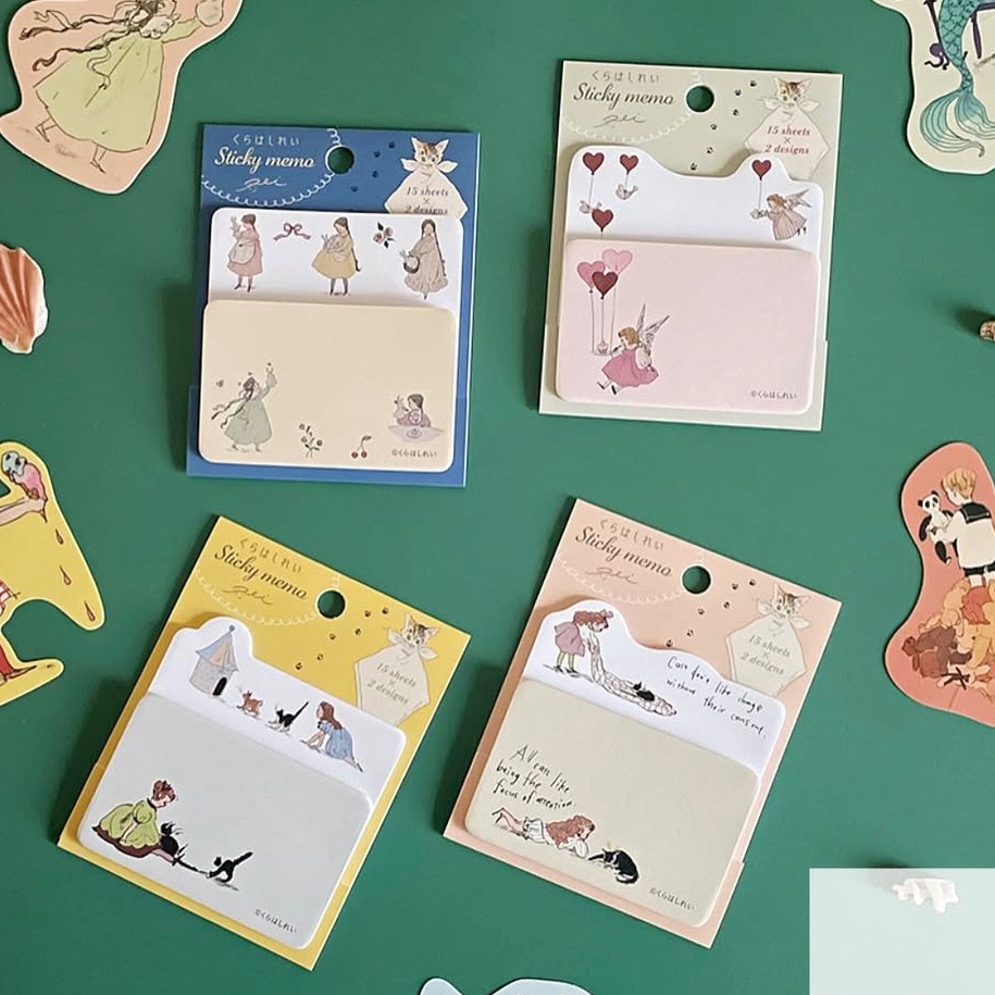 現貨 日本插畫家くらはしれい 花樣物語小提醒便條貼