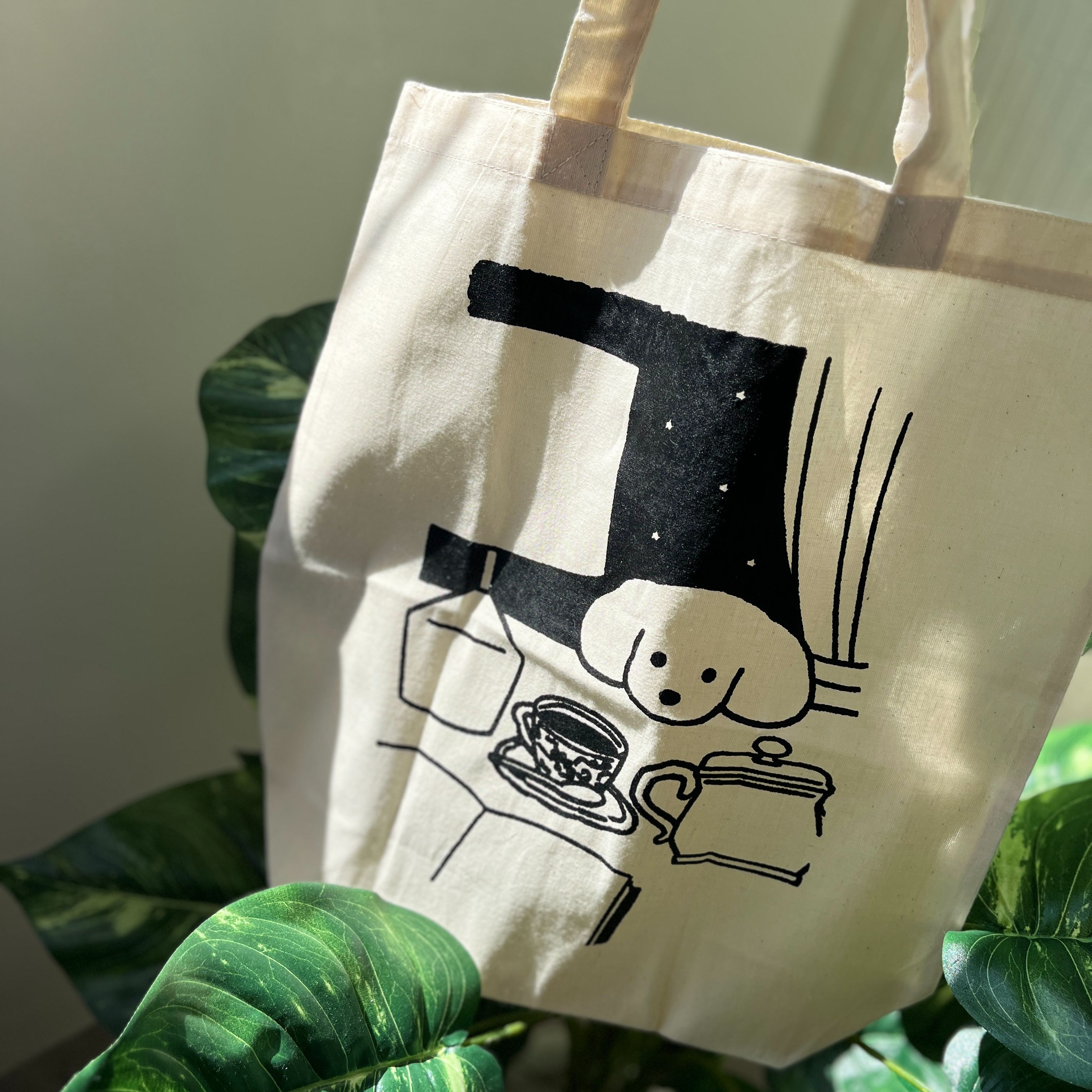 現貨 日本插畫家てらおかなつみ 狗狗好朋友純棉帆布袋