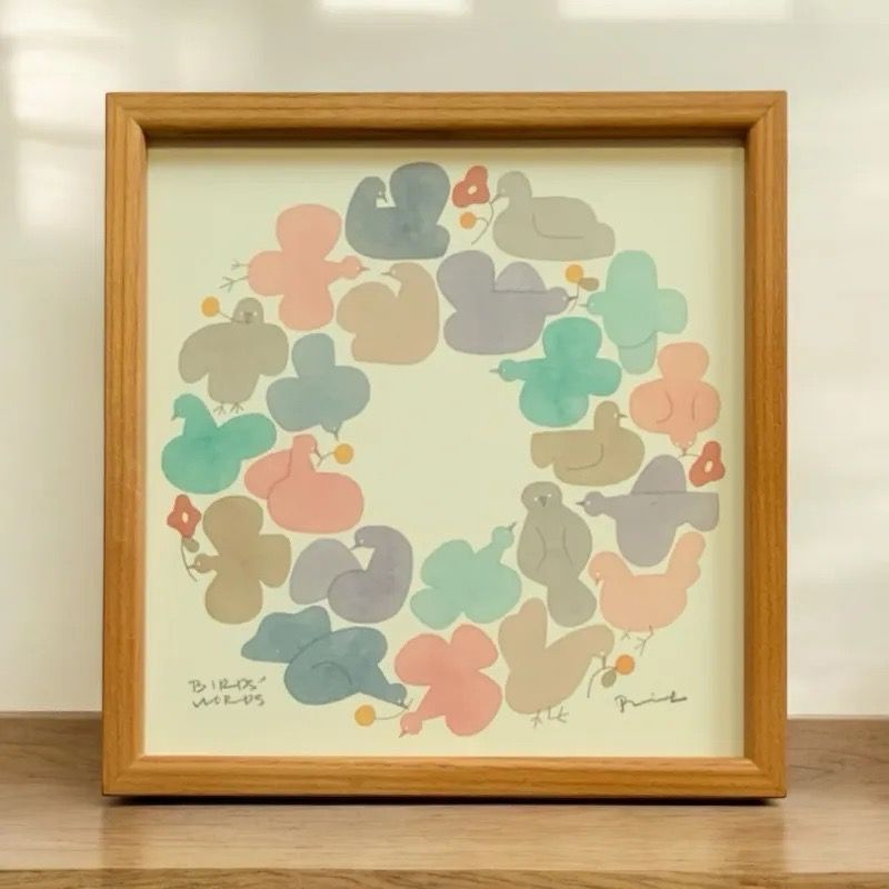 預購 日本品牌BIRDS’ WORDS 20cm花鳥草木裝飾畫作