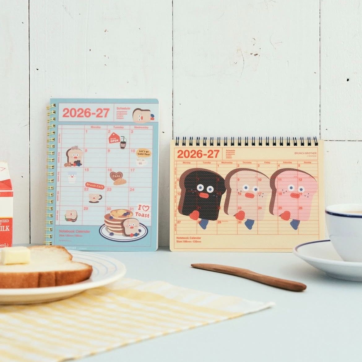 [春季款] 預購 日本文具品牌Mark’s 2026年月曆筆記手帳B6 - 早午餐兄弟 （直式/橫式）