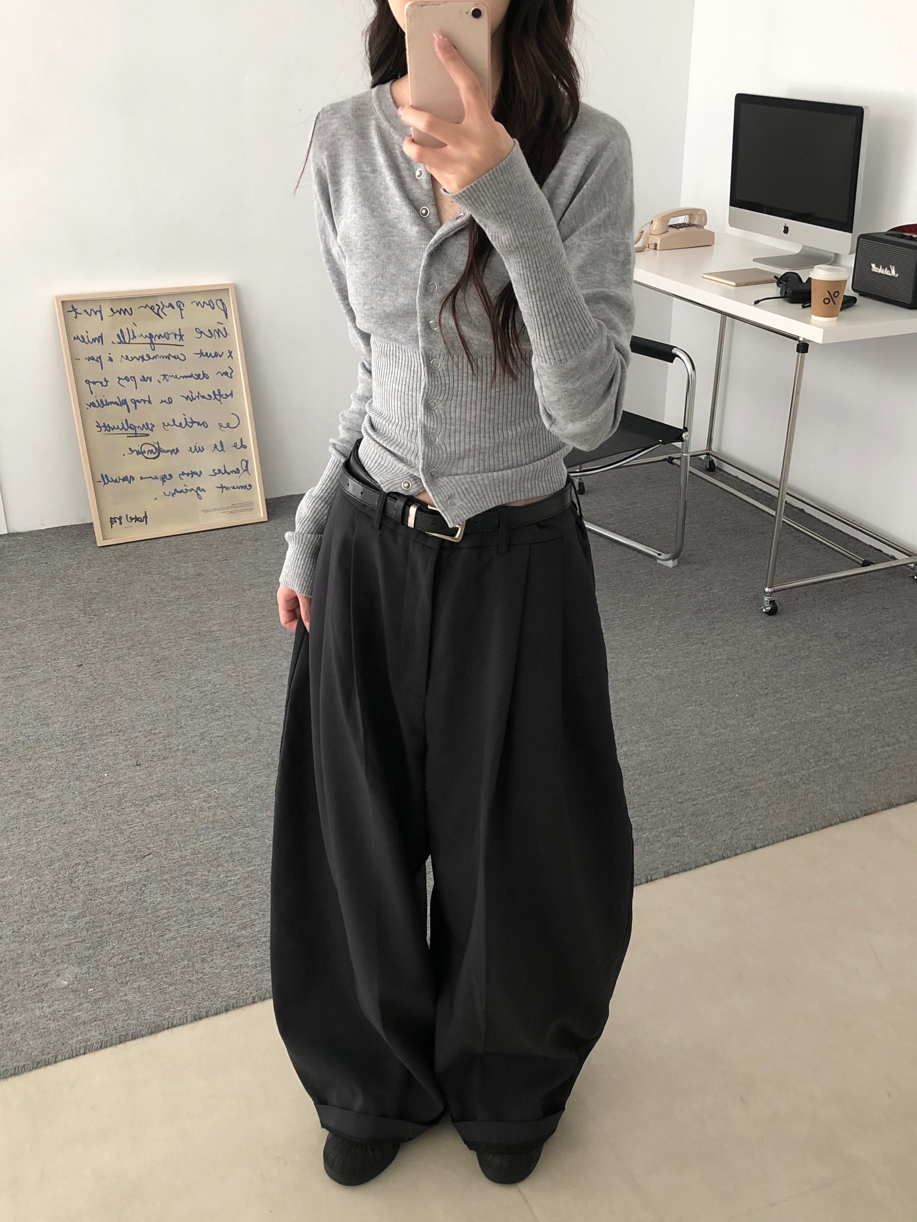 0138 自留款質感打褶繭型西裝褲