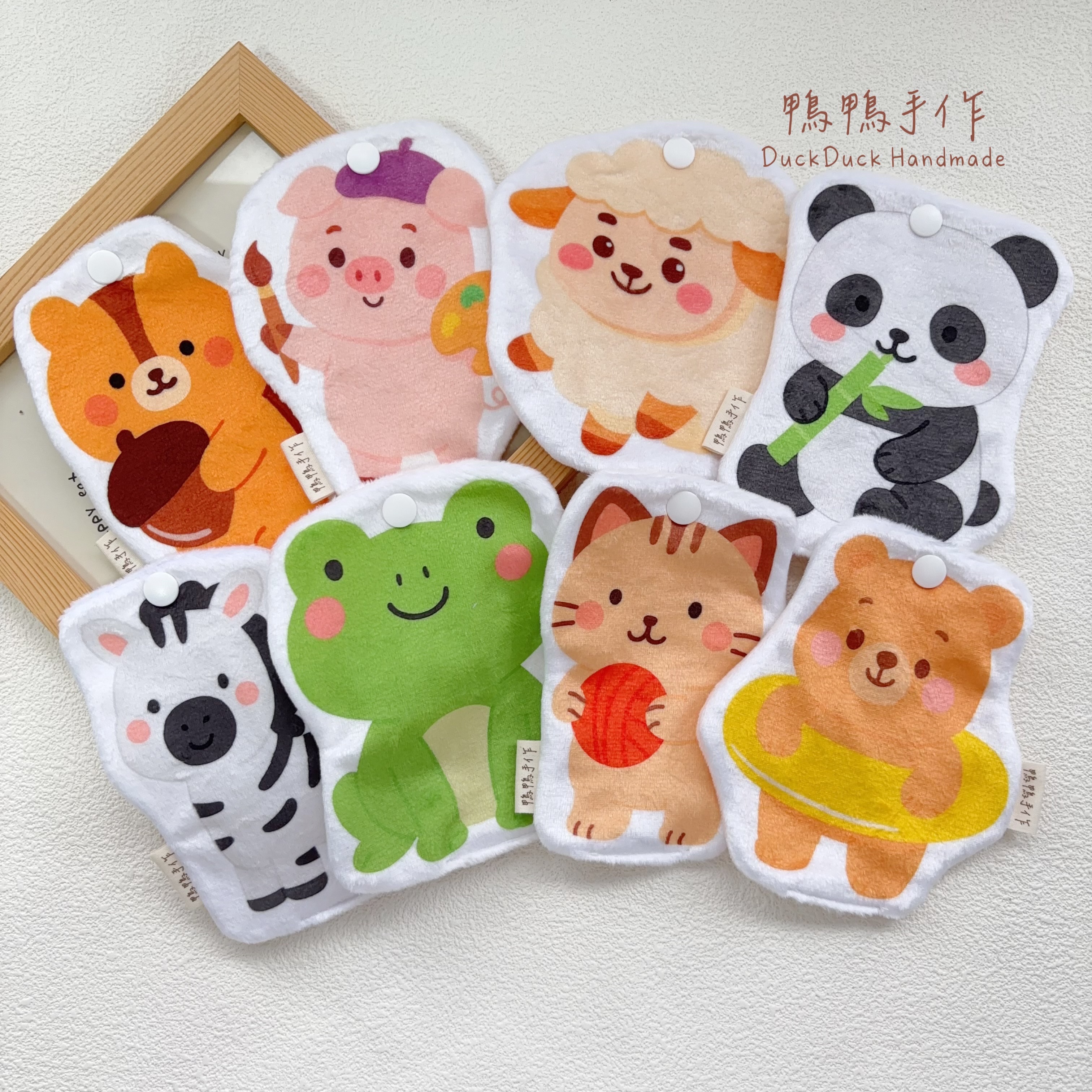 可拆夾子、可寫名字手帕巾：115-122