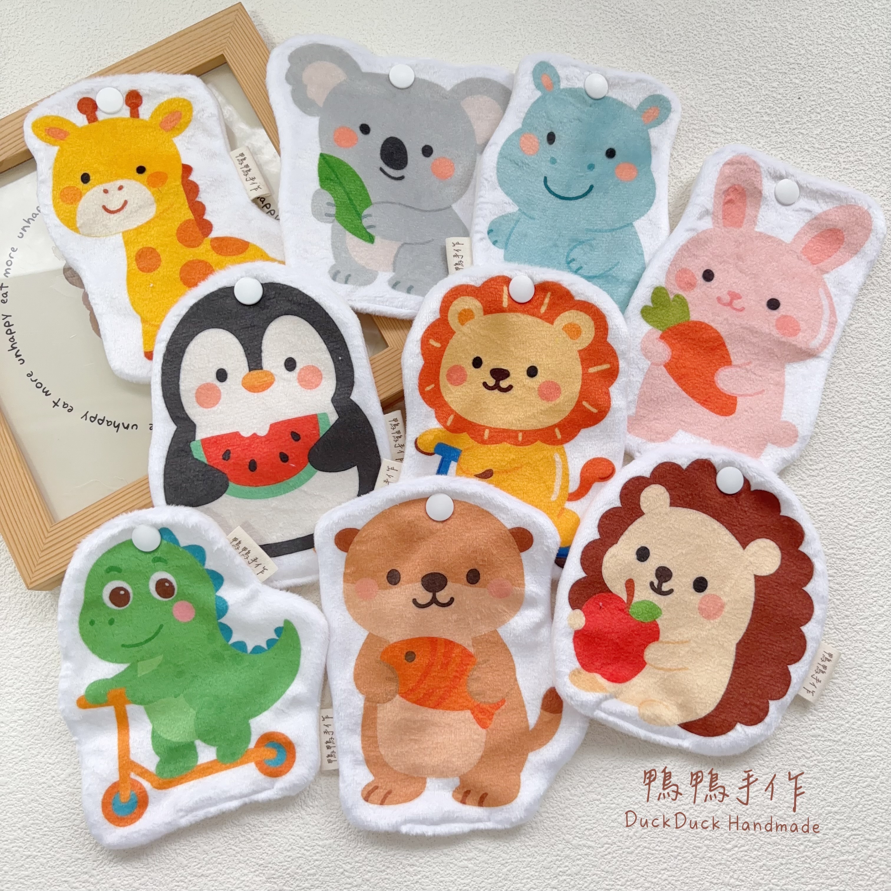 可拆夾子、可寫名字手帕巾：106-114