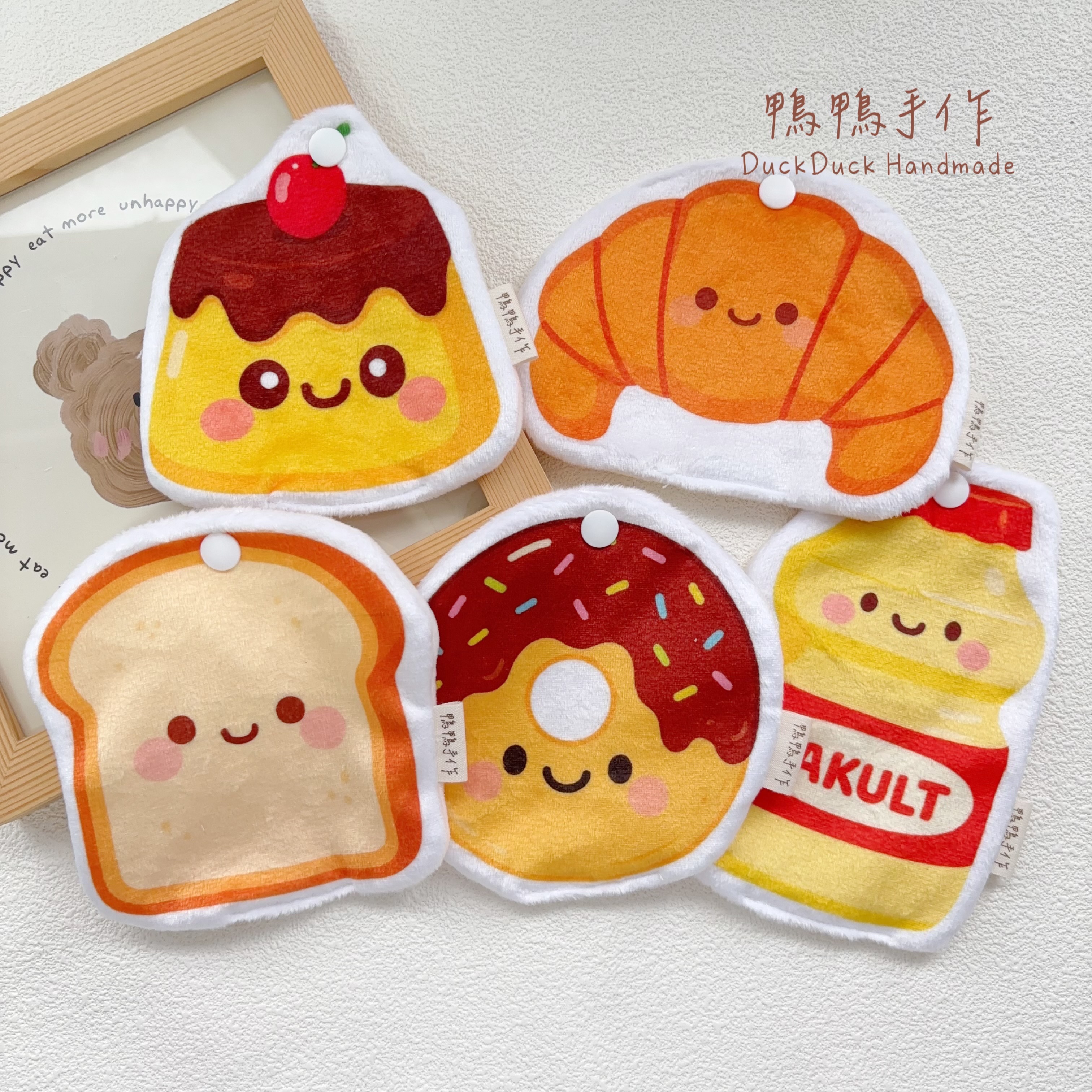 可拆夾子、可寫名字手帕巾：101-105