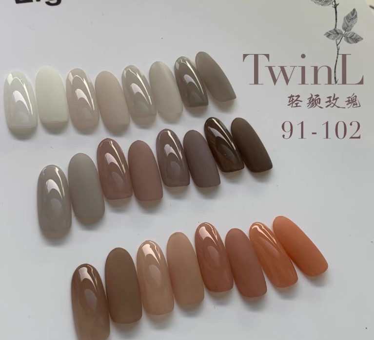 荔桑 TWINL色膠 秋灰色調 輕顏玫瑰91-102