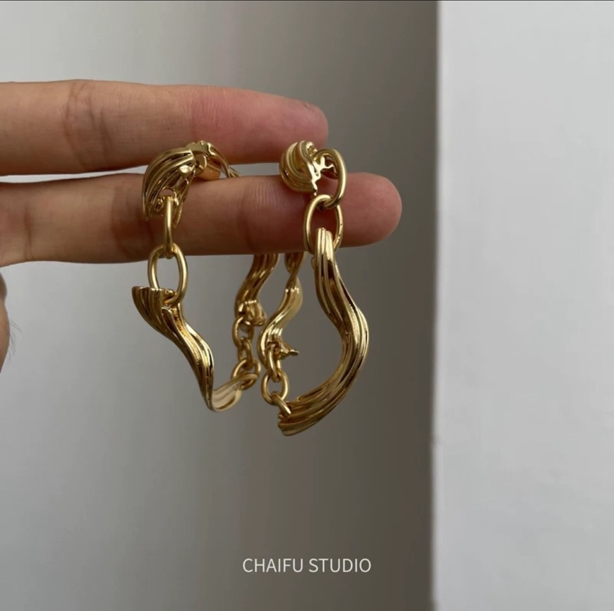港風靚女弧形環繞耳環
