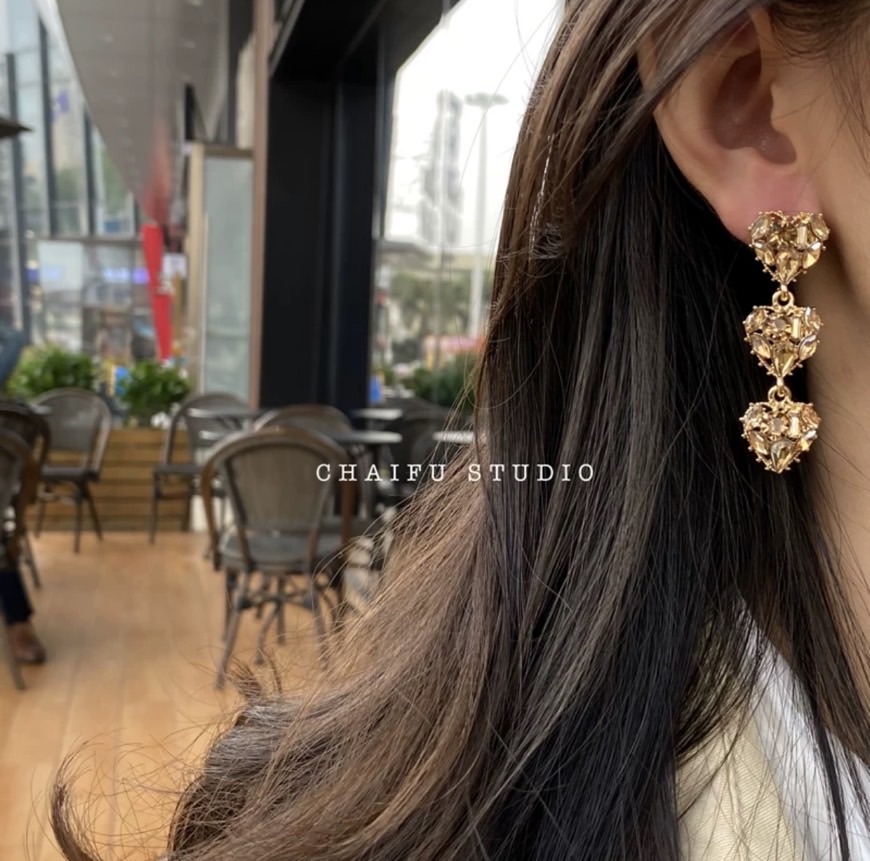 巴洛克宮廷風｜質感愛心耳環