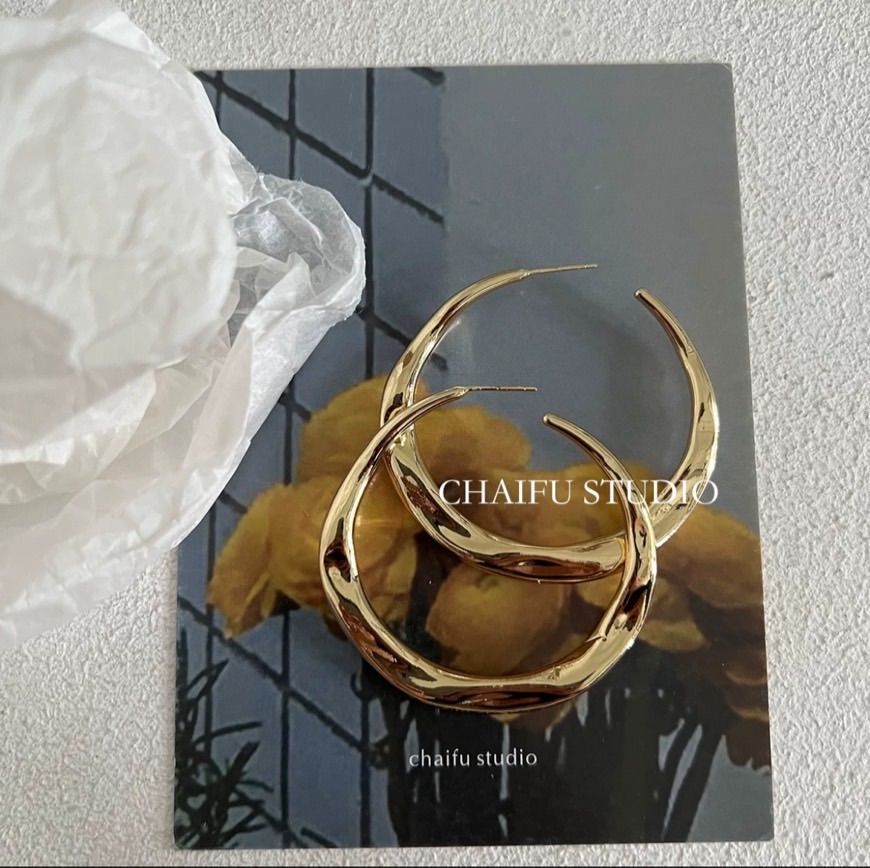 辣妹專屬｜金銀高級感up素圈耳環