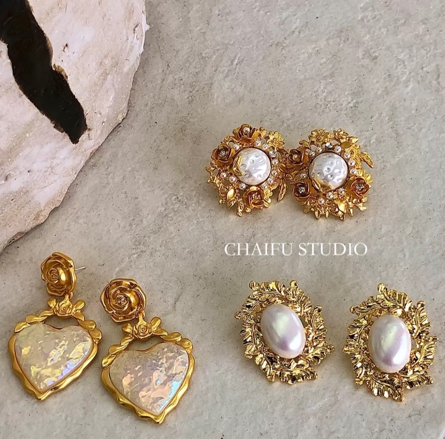 巴洛克宮廷風｜中古皇宮耳環