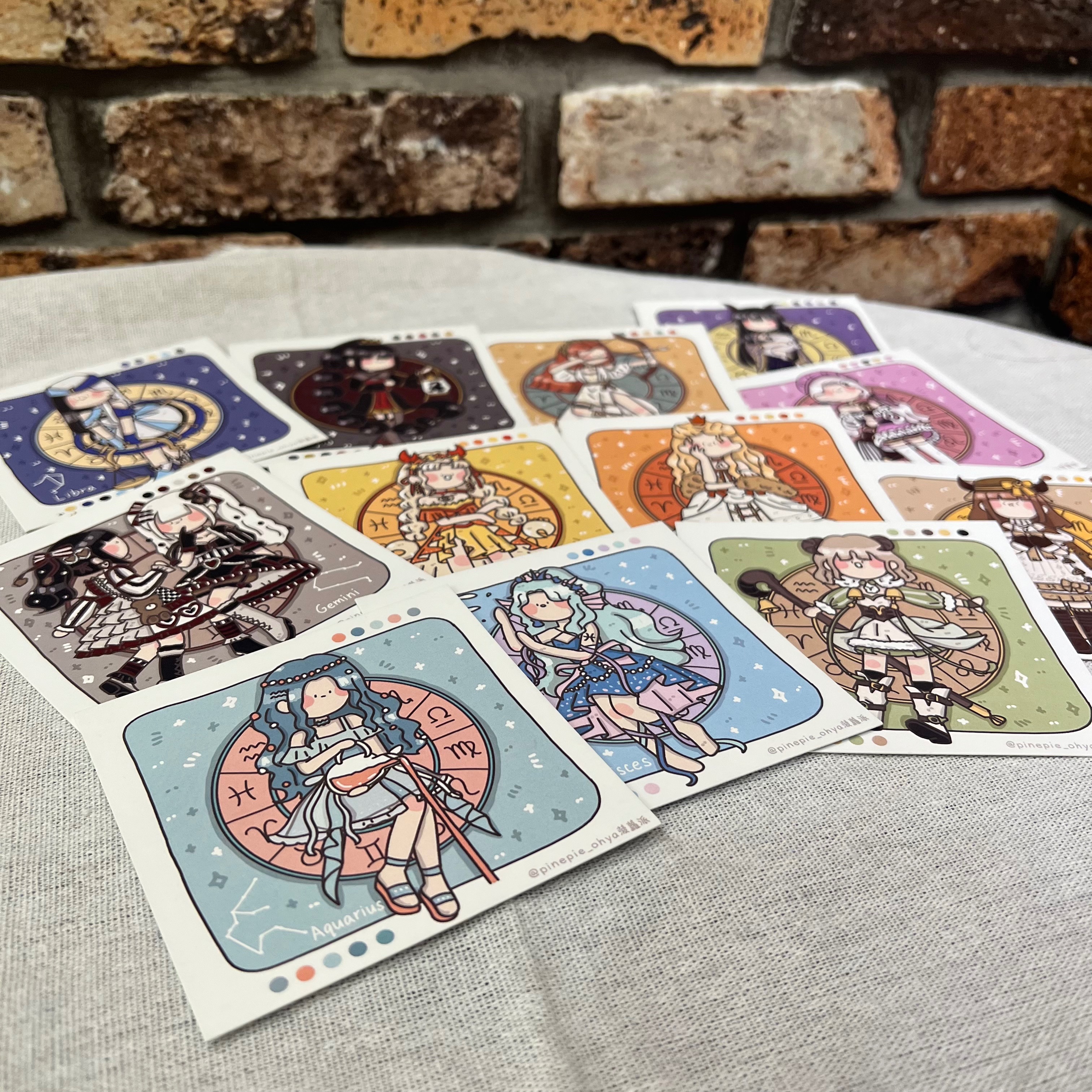 12星座方形小卡