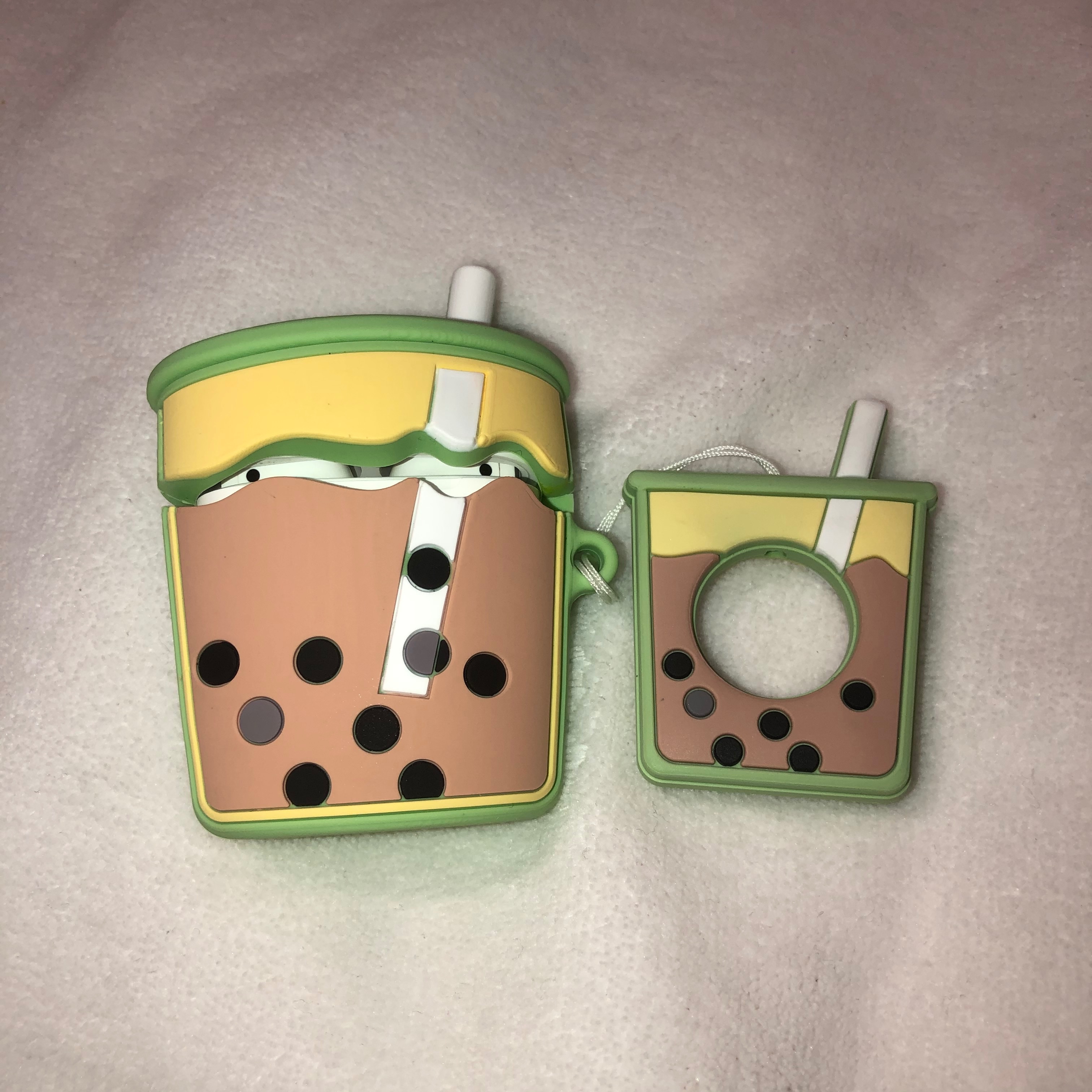 綠色珍珠奶茶airpods1/2保護套