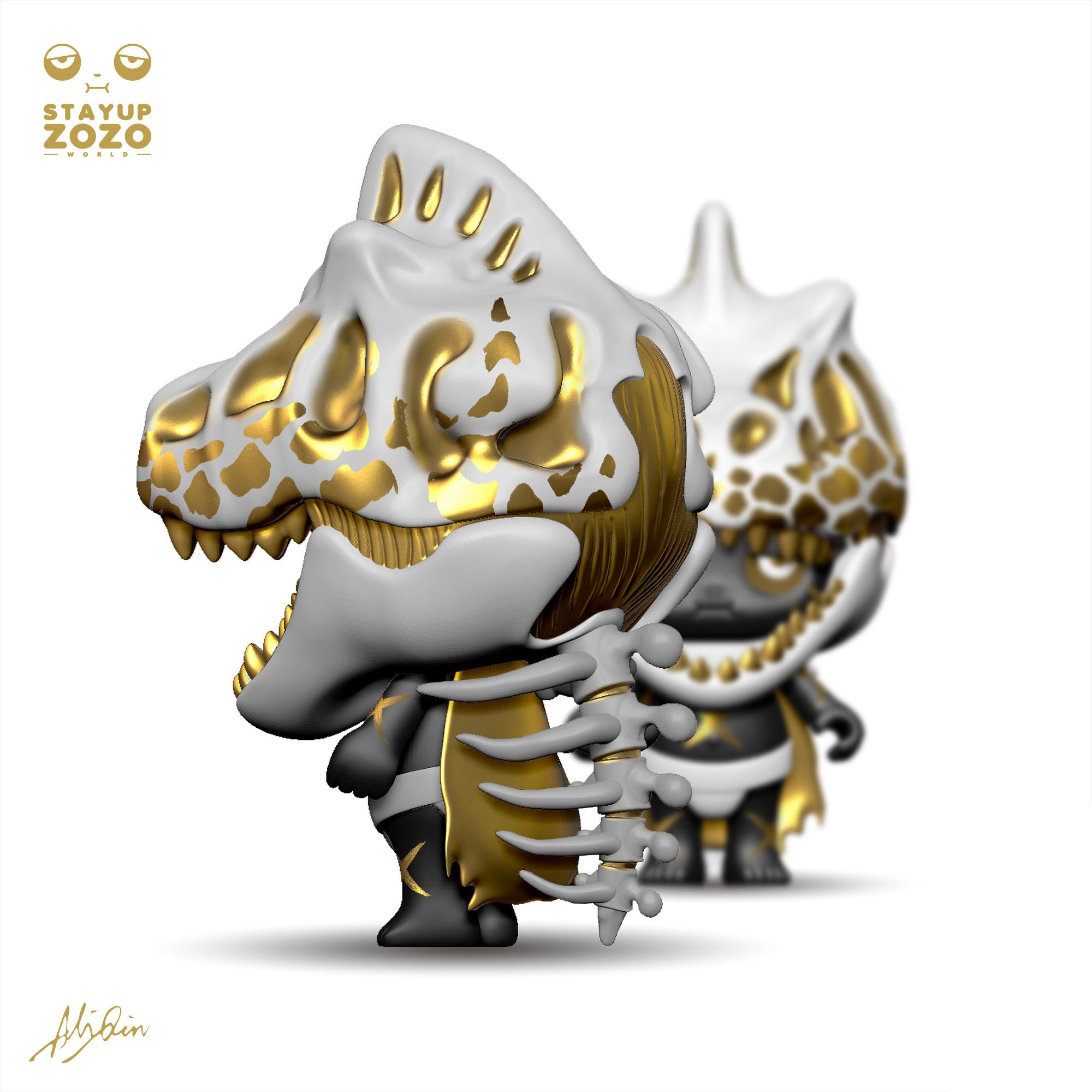 BEASTSKULL獸骨物語  Platinum Edition 白金版-霸王龍 （限量88體 售完為止）