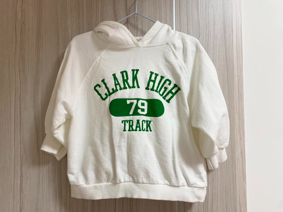 韓國 二手連帽上衣無刷毛美式風格（尺寸S 建議85-95）