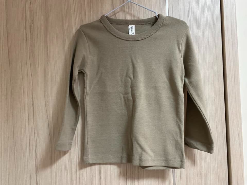 韓國 全新磨毛灰綠色保暖內搭上衣 尺寸L 彈性大 建議90-100