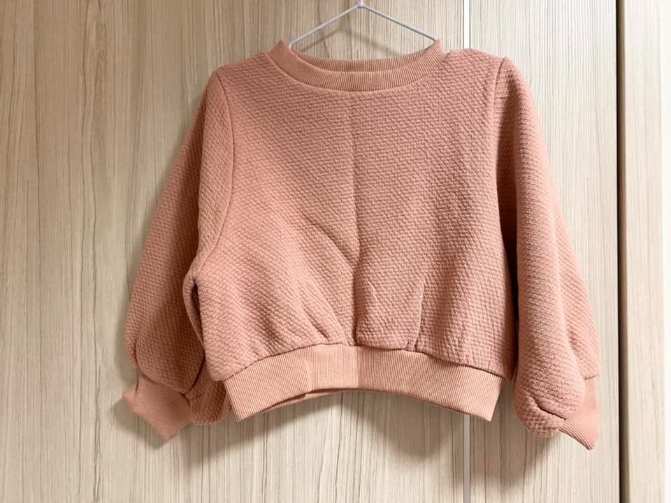 全新華夫格粉色上衣 尺寸衣標寫9 但應該適合90-95