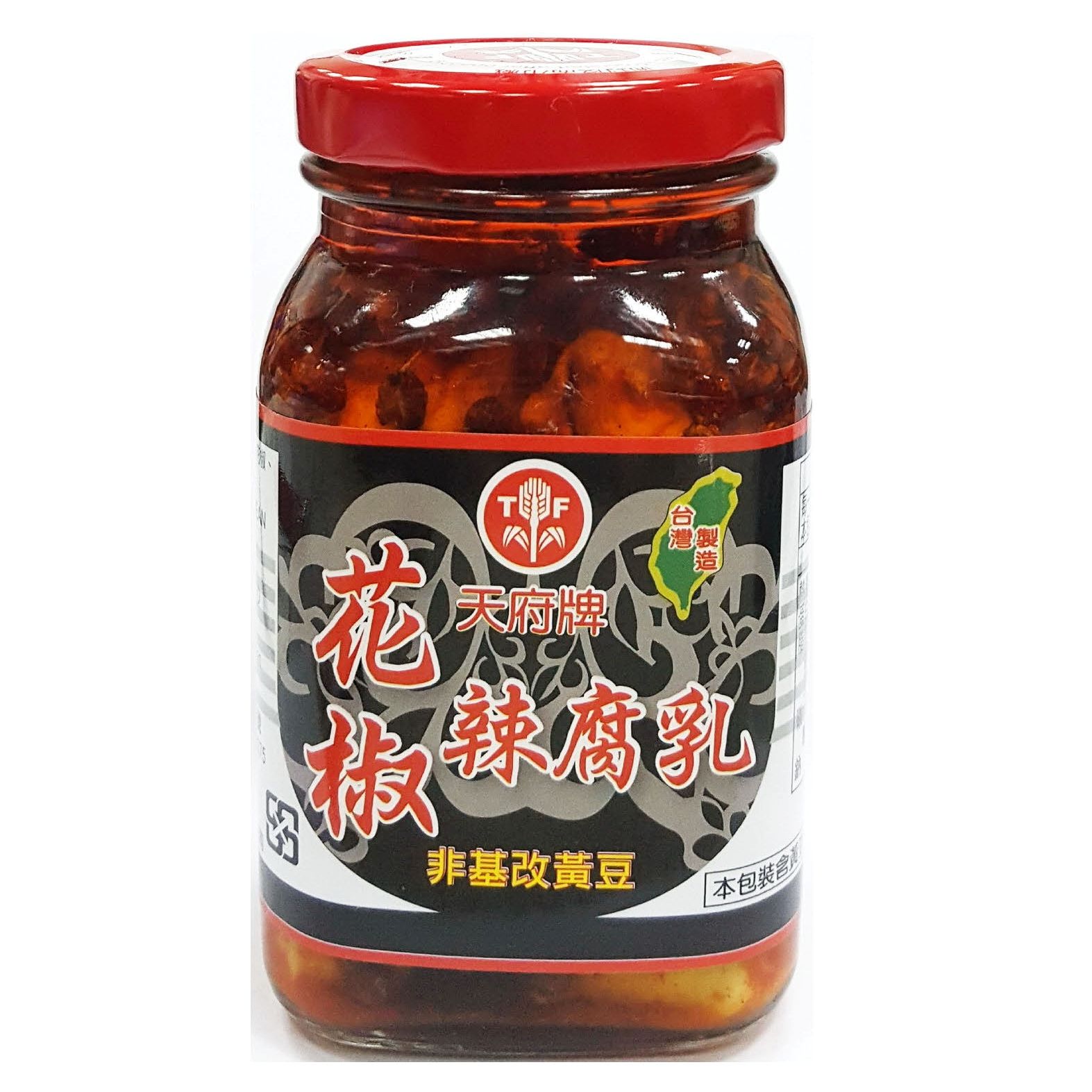 天府牌花椒辣腐乳280g方瓶-非基改