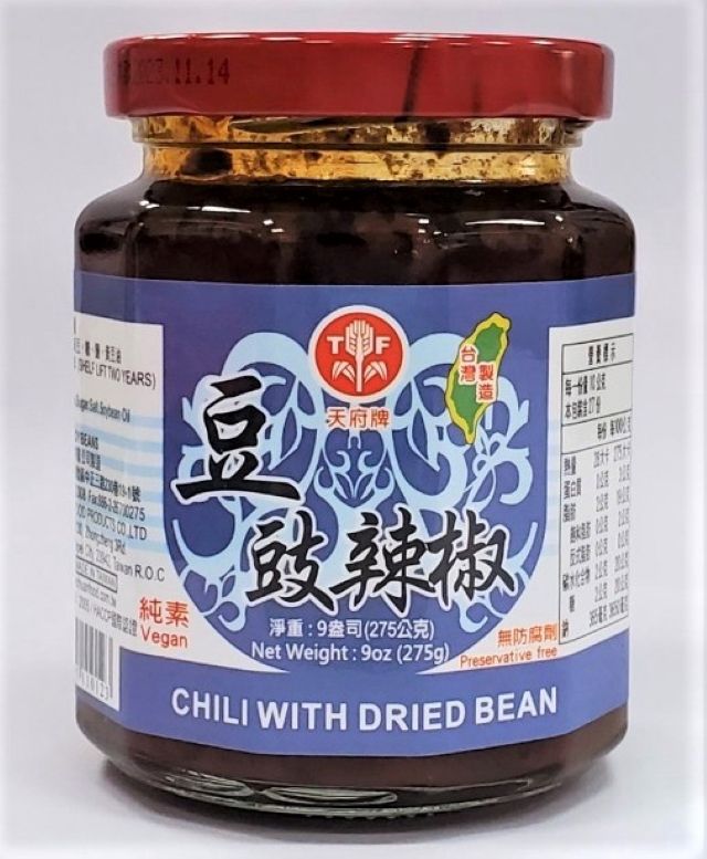 天府牌豆豉辣椒275g-12角瓶